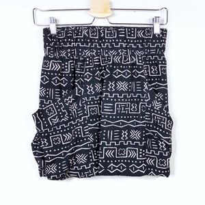 Dolce Vita Tribal Print silk mini skirt